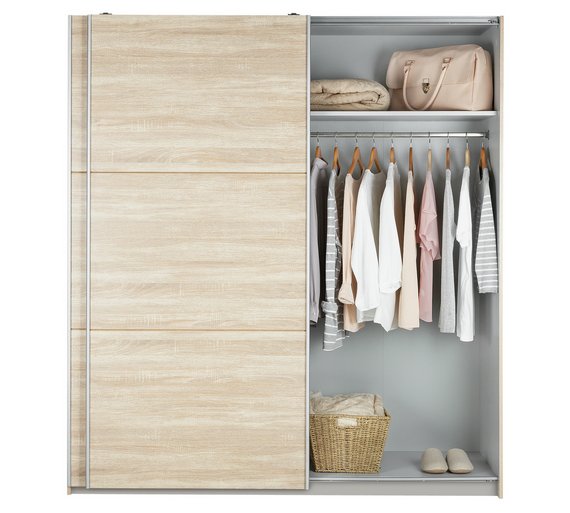 Buy Hygena Bergen 2 Door Large Sliding Wardrobe Oak at Argos.co.uk