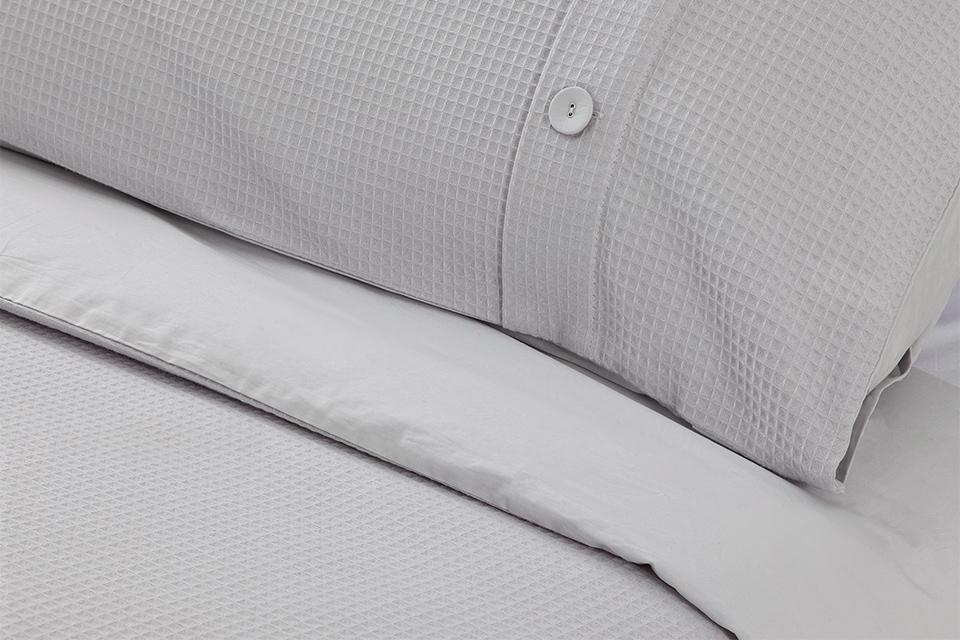 Waffle bed linen.