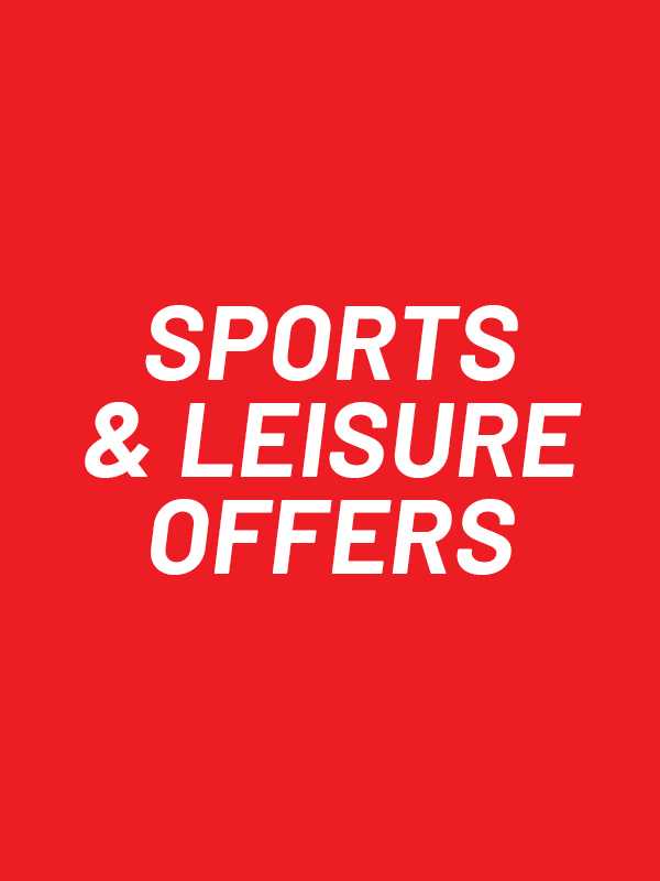 Sports and leisure offers. Shop great savings.