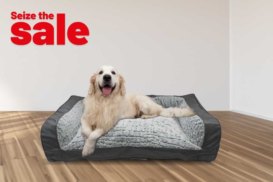 Seize the sale. Save up to 1/3 on selected pet care. Savings for your furry friends.
