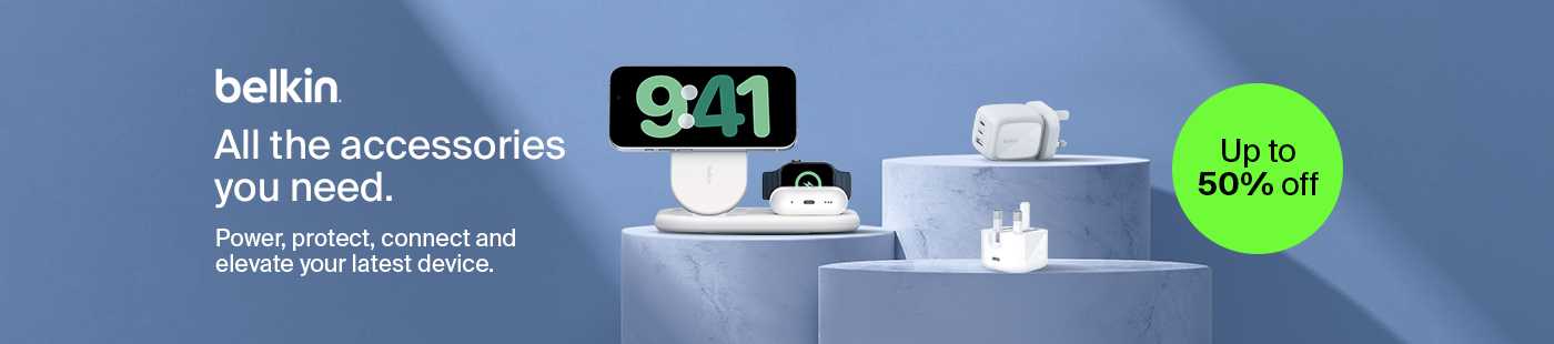 Belkin. All the accessories you need. Power, protect, connect and elevate your latest device. Up to 50% off.