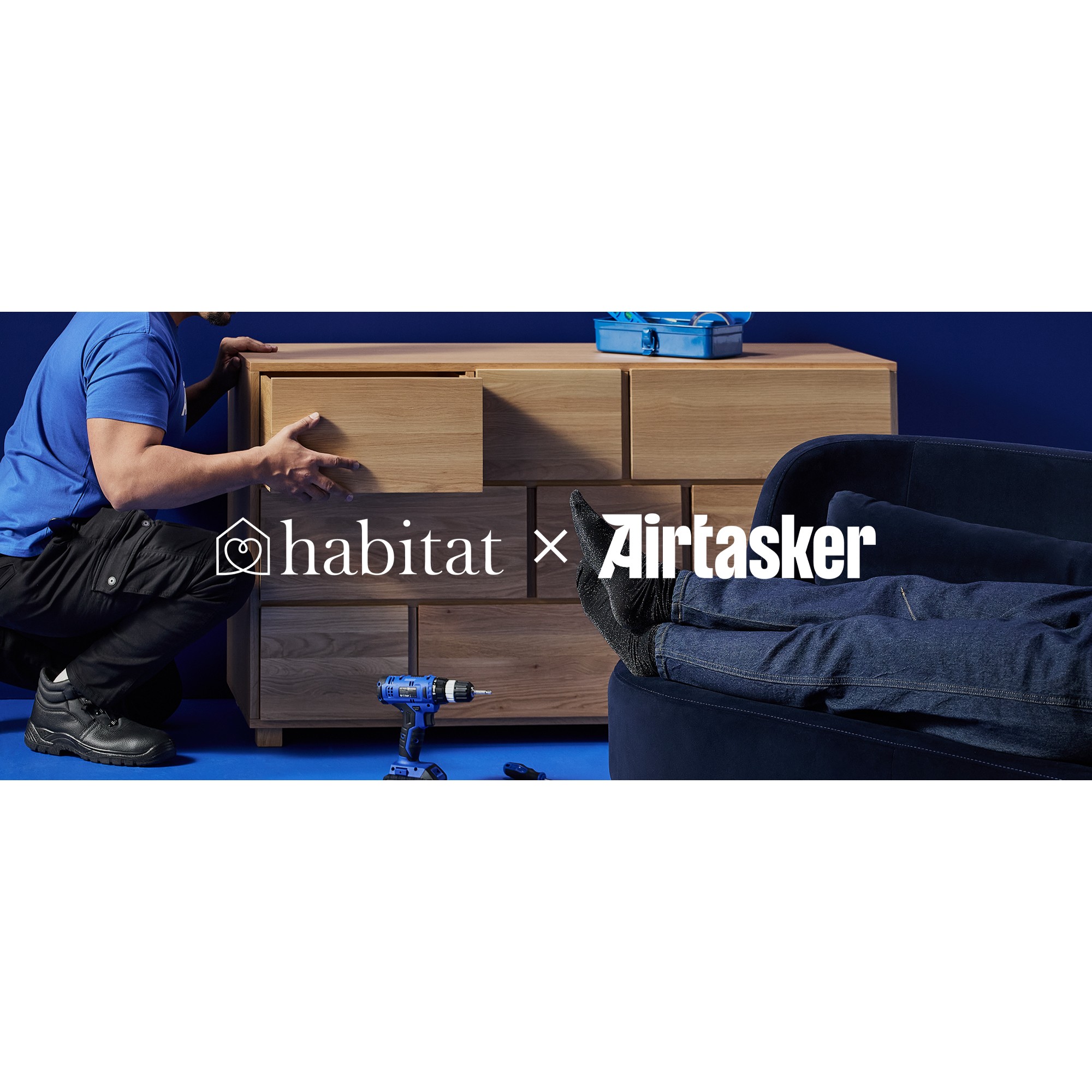 Airtasker man helping to build sheving unit and holiday habitat boxes.