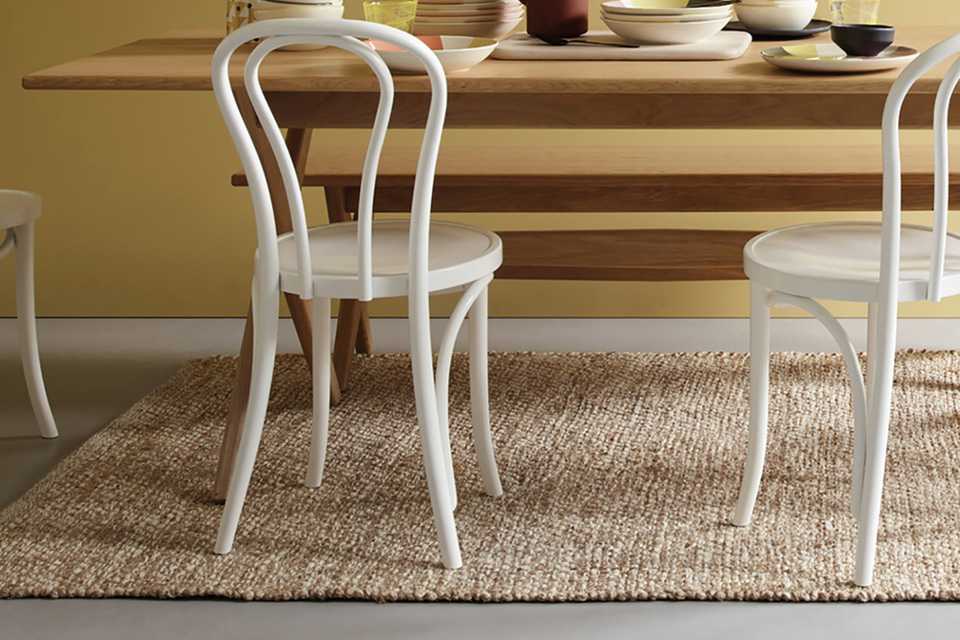 Habitat Distress Natural Jute Flatweave Rug - 140x200cm.