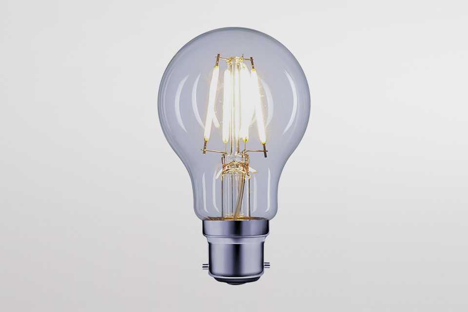 Argos Home 5.9W LED BC Dimmable classic GLS Light Bulb - 2 Pack.