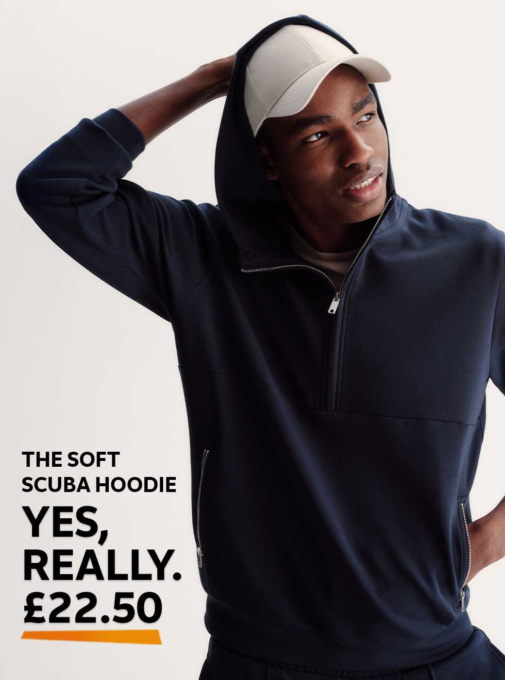 The soft scuba hoodie. Yes, really. £22.50.