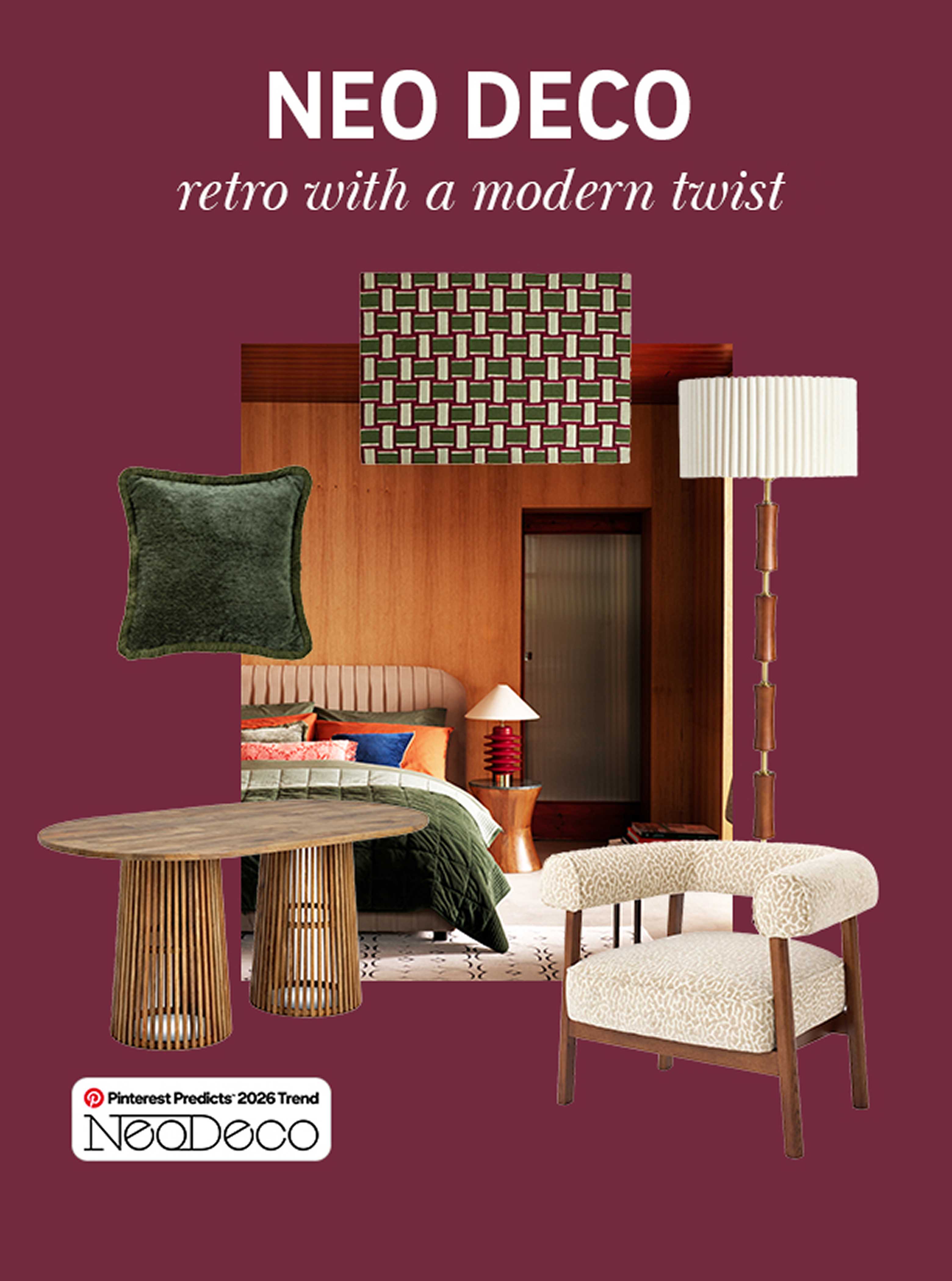 Neo deco retro with a modern twist.