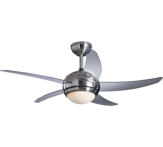 Buy Collection Manhattan Ceiling Fan Satin Nickel at Argos.co.uk