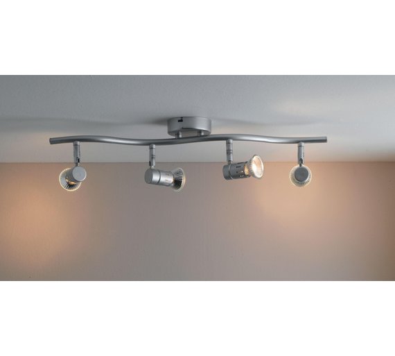 Buy HOME Asber 4 Light Wave Ceiling Fitting Silver at Argos.co.uk