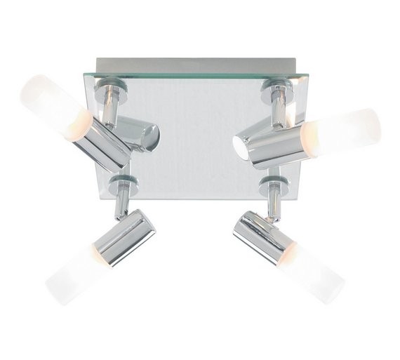 Buy Collection Milano Square 4 Light Bathroom Spotlight Chrome at