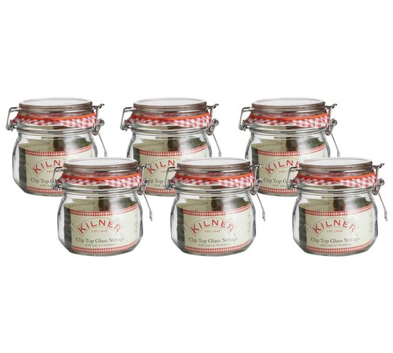 Buy Kilner 0.5 Litre Round Cliptop Jars Set of 6 at Argos.co.uk