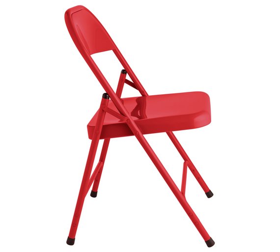 Buy Habitat Macadam Metal Folding Chair - Red at Argos.co.uk - Your