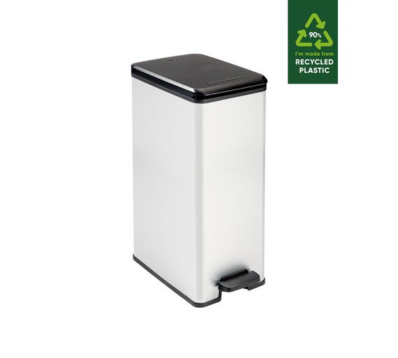 Buy Curver Deco 40 Litre Slim Bin Silver at Argos.co.uk Your Online
