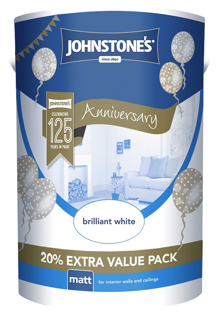 Johnstone's Brilliant White Matt Emulsion 6L.