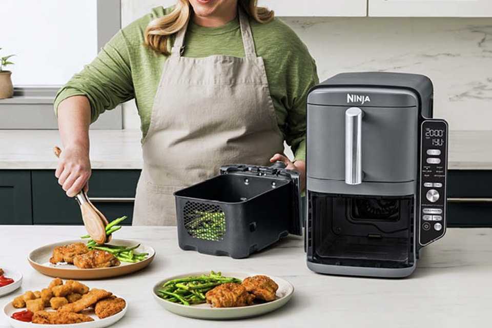 Ninja double stack XL SL400UK 9.5L air fryer in grey colour.