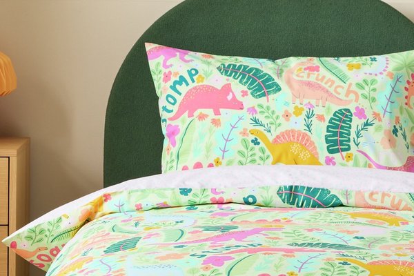 Refresh your kids bedroom from £8. Includes bedding, lighting, rugs, storage and more.