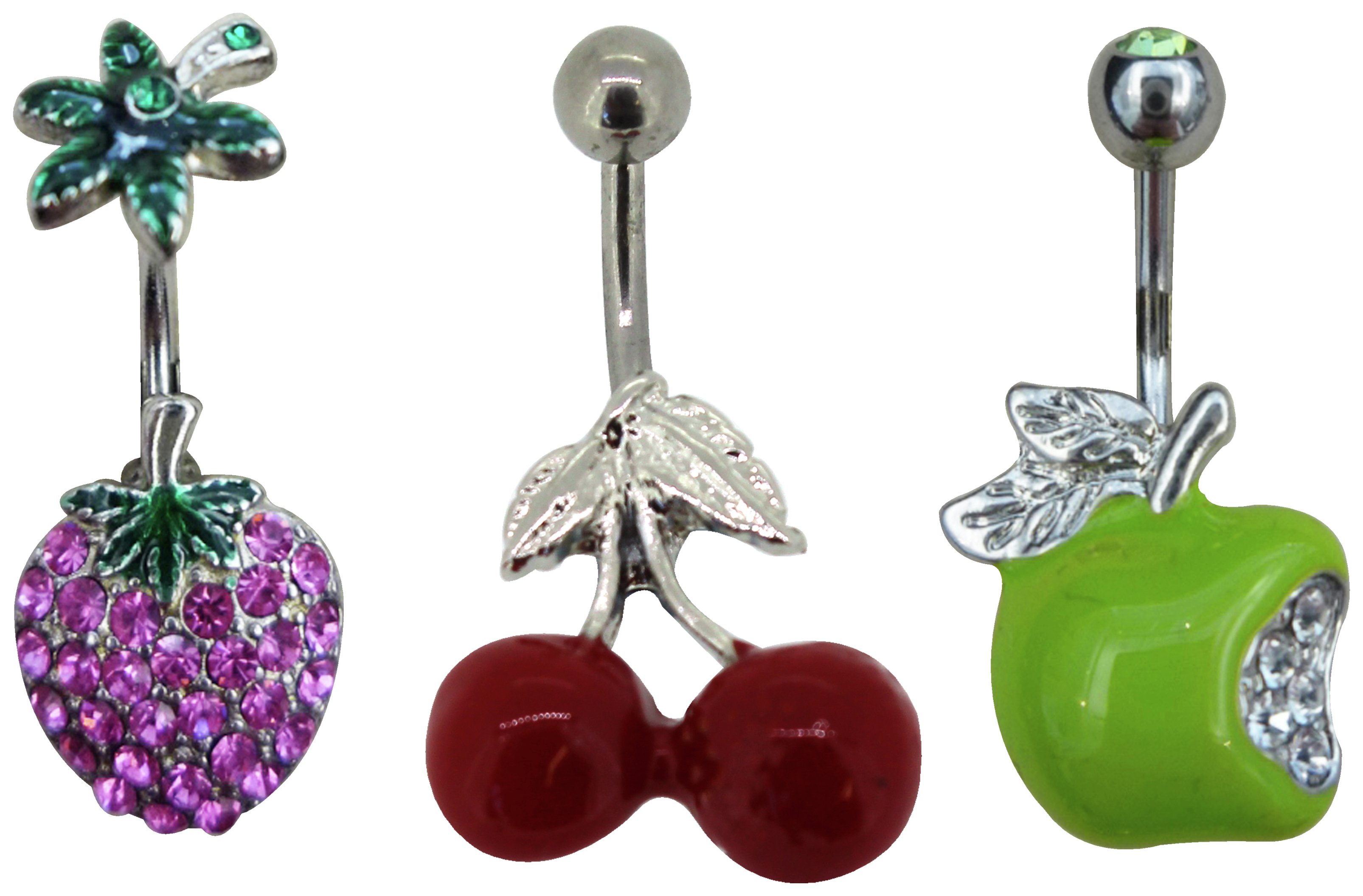 Link Up - Stainless Steel Crystal Fruit Belly Bars - 3. Review