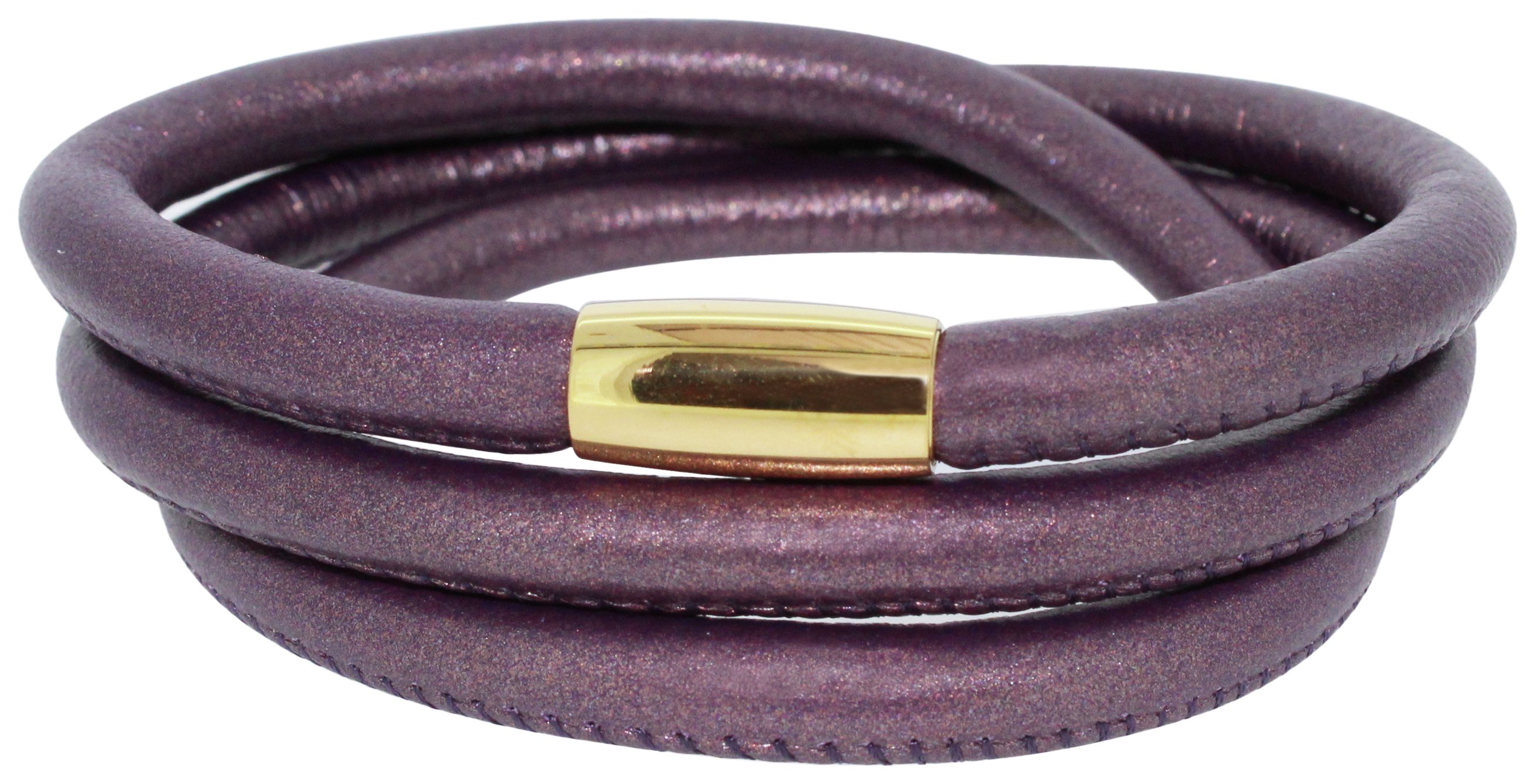 Link Up - 3 Row Purple Leather Cord Bracelet. Review