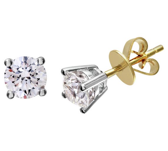 Buy Everlasting Love 18ct Gold 1ct Diamond Earrings at Argos.co.uk ...