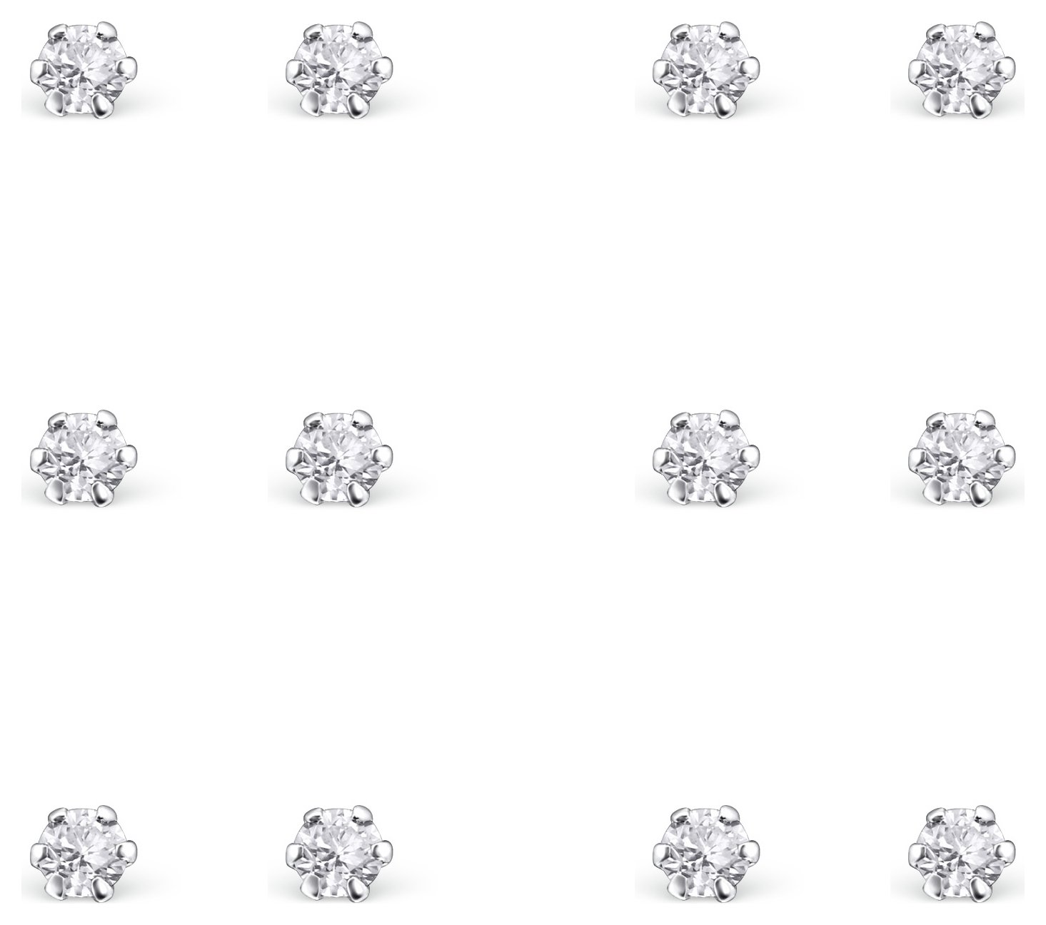 Link Up - Sterling Silver - Crystal - Stud Earrings - Set of 6. Review