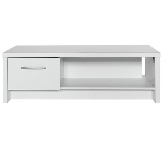 Buy Collection Venice 1 Drawer Coffee Table and TV Unit White at