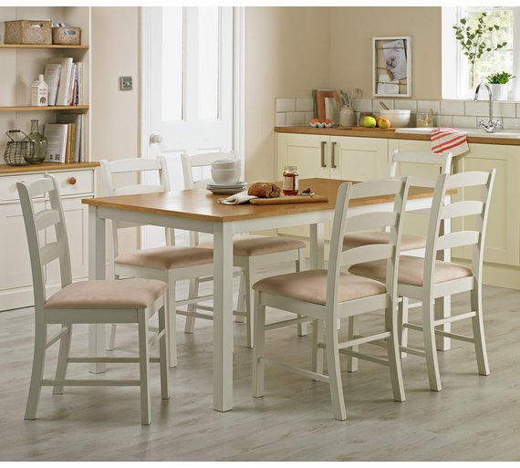 Buy Collection Hamstead Dining Table and 6 Chairs Two Tone at Argos