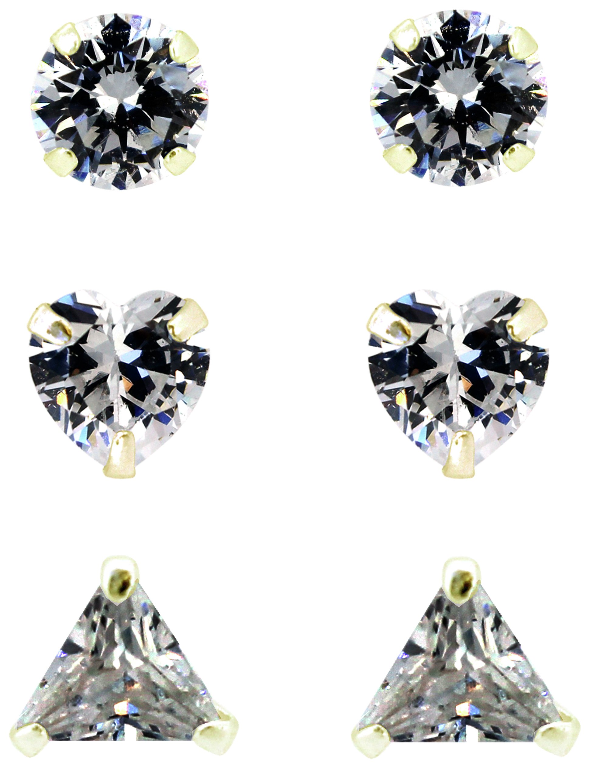 Link Up Gold Plated Silver Crystal Stud Earrings review