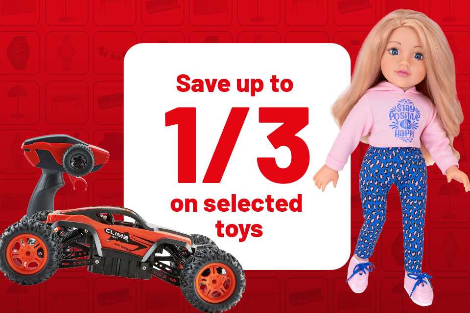 Save up to 1/3 on selected toys. Includes Bluey, Hot Wheels and more.