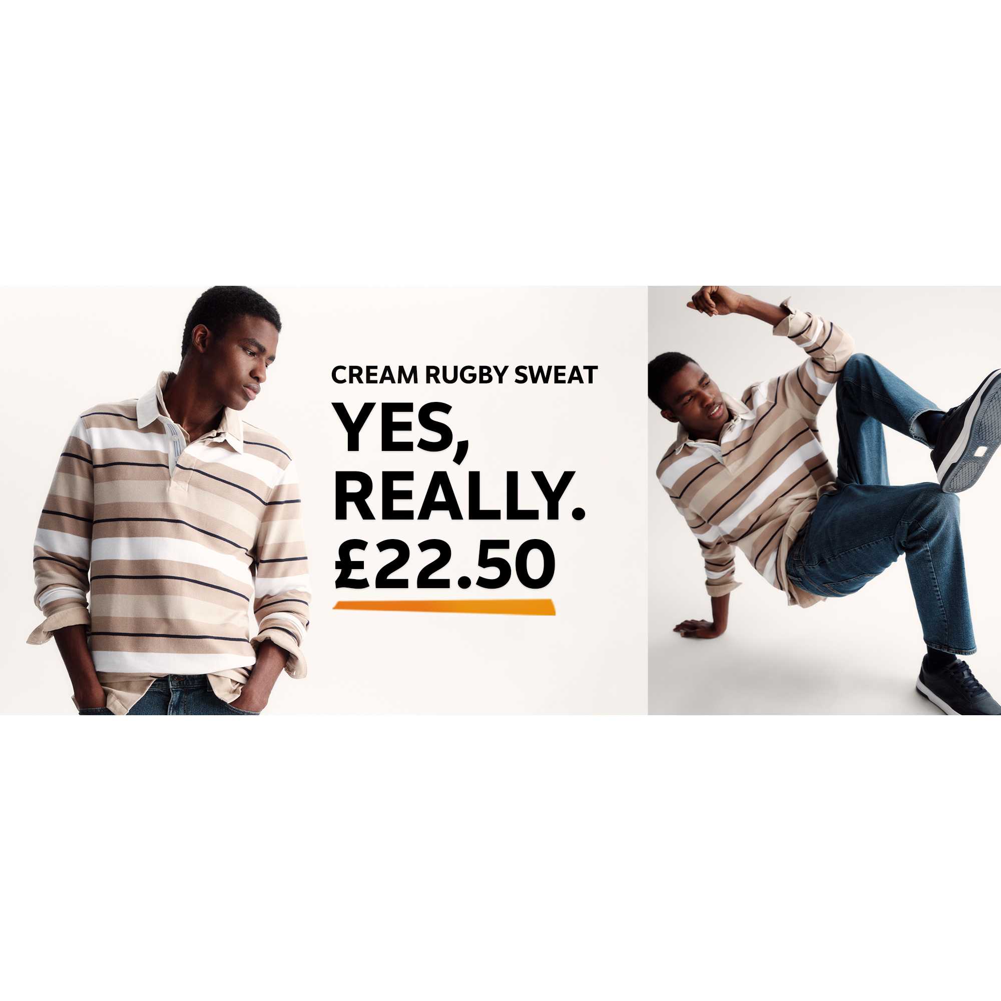 Cream Rugby sweat. Yes, really. £22.50.