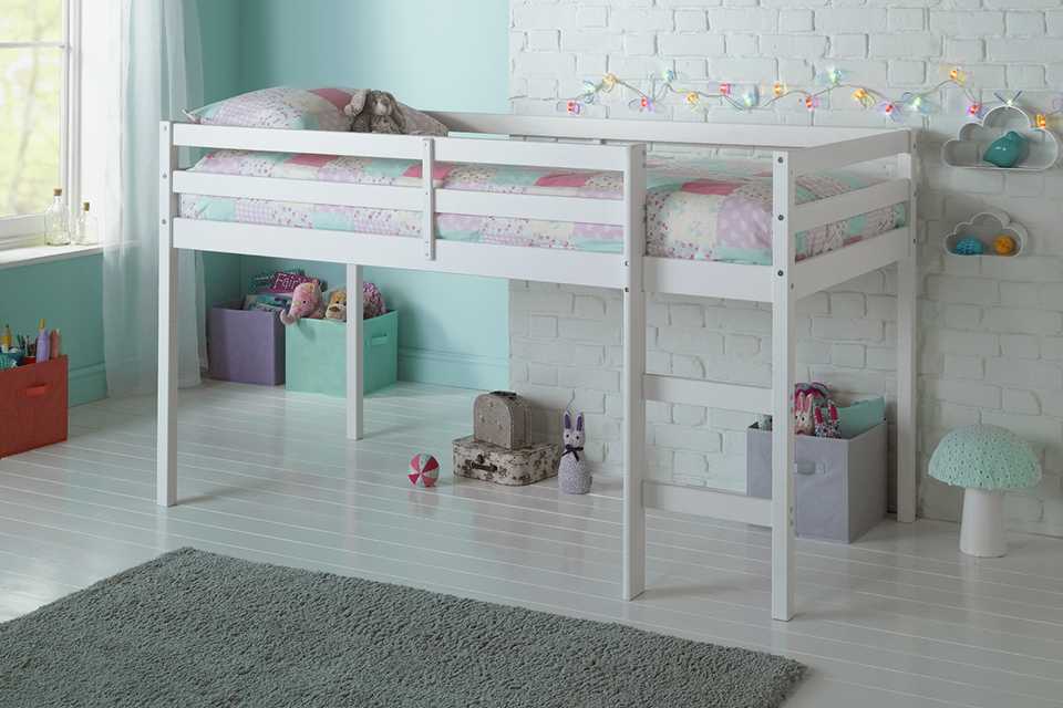 Argos Home Kaycie Mid Sleeper Single Bed Frame - White.