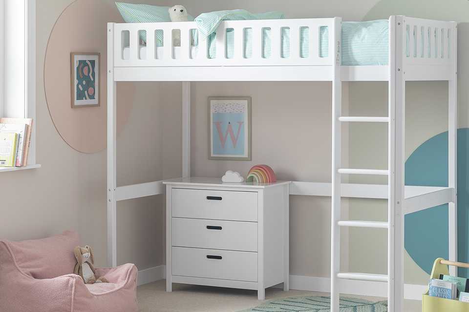 Habitat Ronnie High Sleeper Single Bed Frame - White.