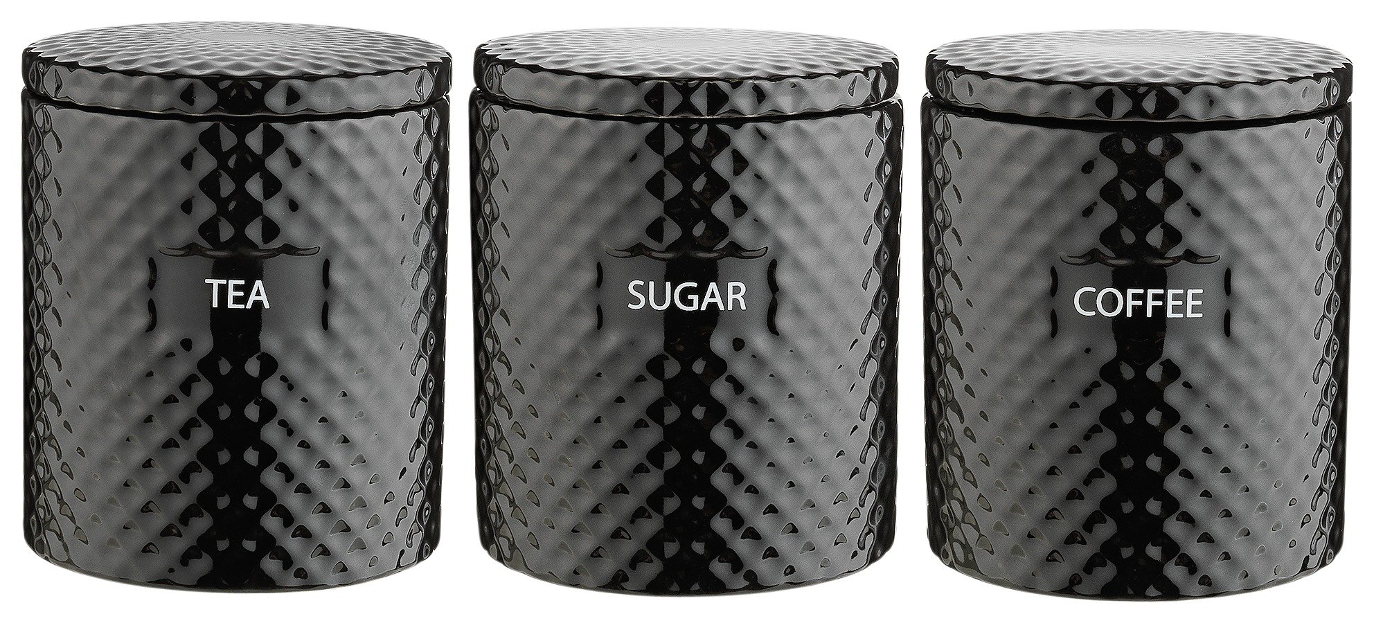 Heart of House Set of 3 Textured Ceramic Storage Jars -Black review