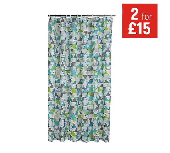 Buy ColourMatch Shower Curtain Geometric at Argos.co.uk Your Online