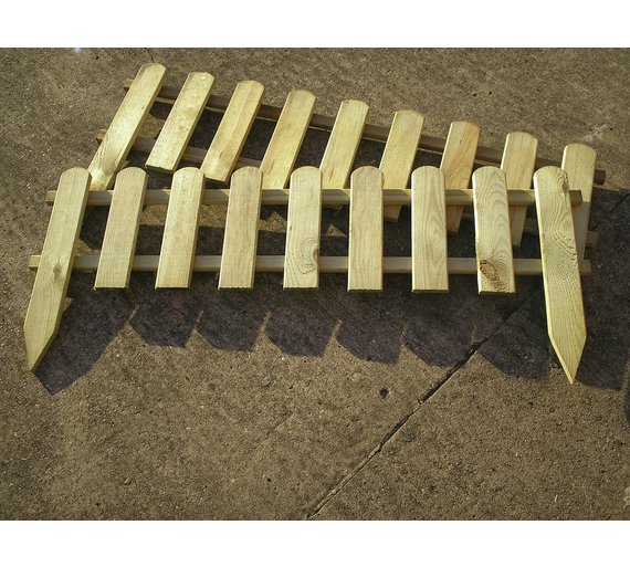 Buy Timber Picket Fence Lawn Edging Pack of 2 at Argos.co.uk Your