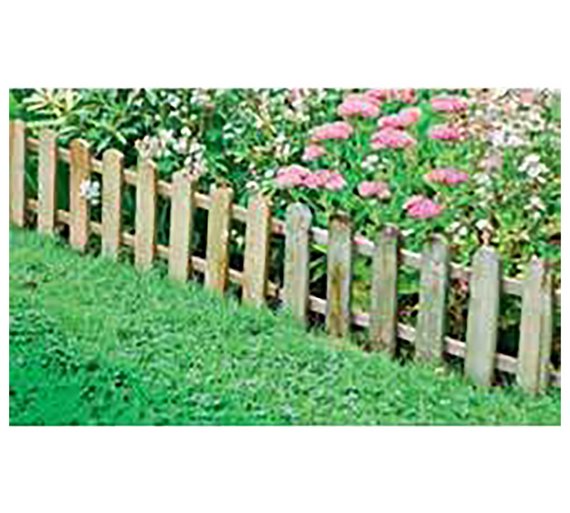 Buy Timber Picket Fence Lawn Edging Pack of 2 at Argos.co.uk Your
