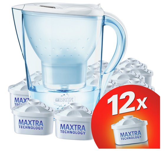 Buy BRITA Marella Water Filter Jug and 12 Cartridges White at Argos