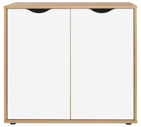 Buy HOME Berkeley Storage Cupboard White and Oak Effect at Argos.co