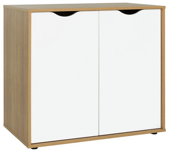 Buy HOME Berkeley Storage Cupboard White and Oak Effect at Argos.co