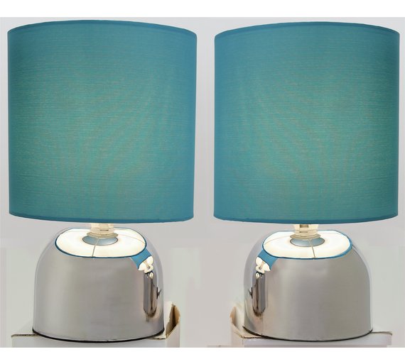 Buy ColourMatch Pair of Touch Table Lamps Lagoon at Argos.co.uk