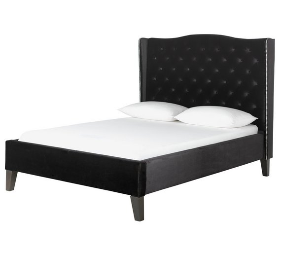 Buy Collection Luxford Kingsize Bed Frame Black Velvet at Argos.co.uk