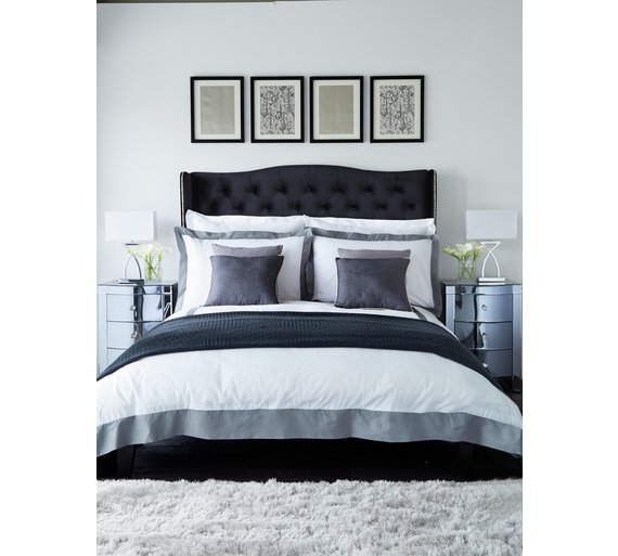 Buy Collection Luxford Kingsize Bed Frame Black Velvet at Argos.co.uk
