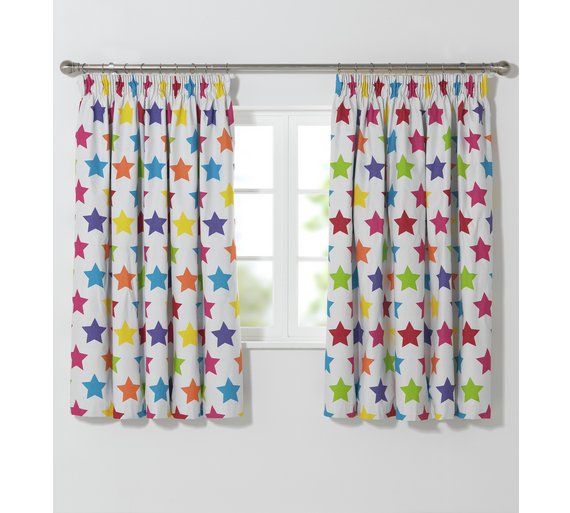 Buy ColourMatch Kid's Star Blackout Curtains 168 x 137cm at Argos.co