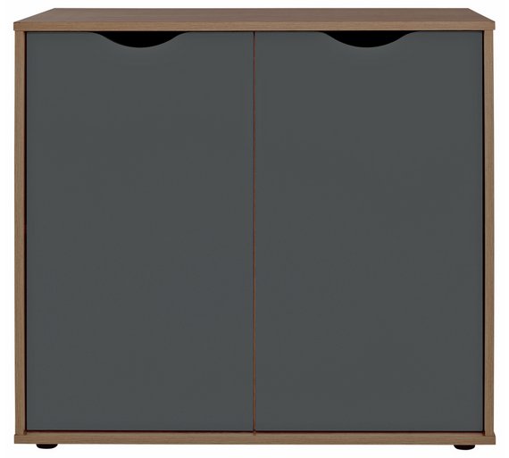 Buy HOME Berkeley Storage Cupboard Black and Walnut Effect at Argos