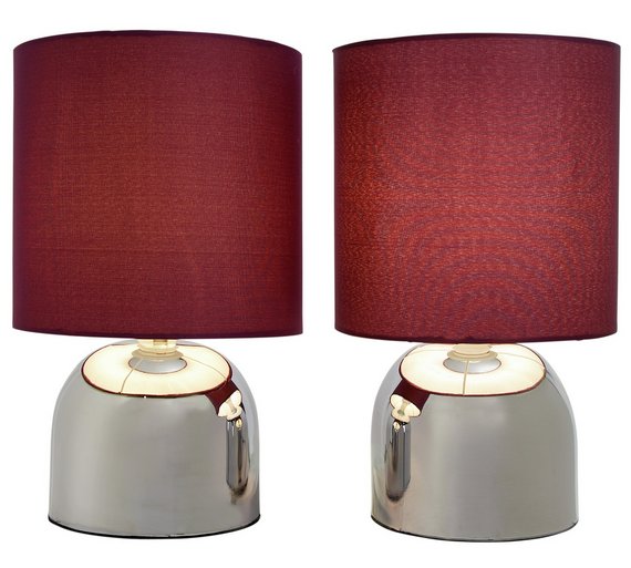 Buy ColourMatch Pair of Touch Table Lamps Purple Fizz at Argos.co.uk