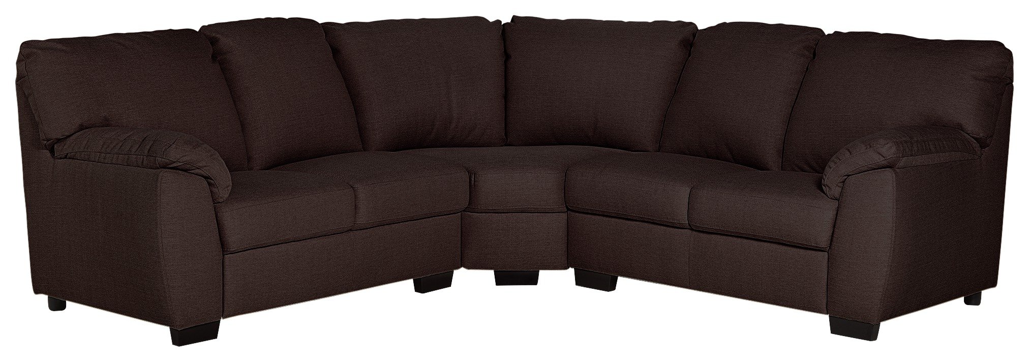 Collection - Milano - Fabric Dual Facing Corner Sofa - Choc Review