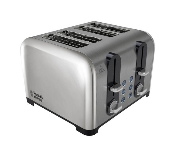 Buy Russell Hobbs 22404 Wide Slot 4 slice Toaster St/Steel at Argos