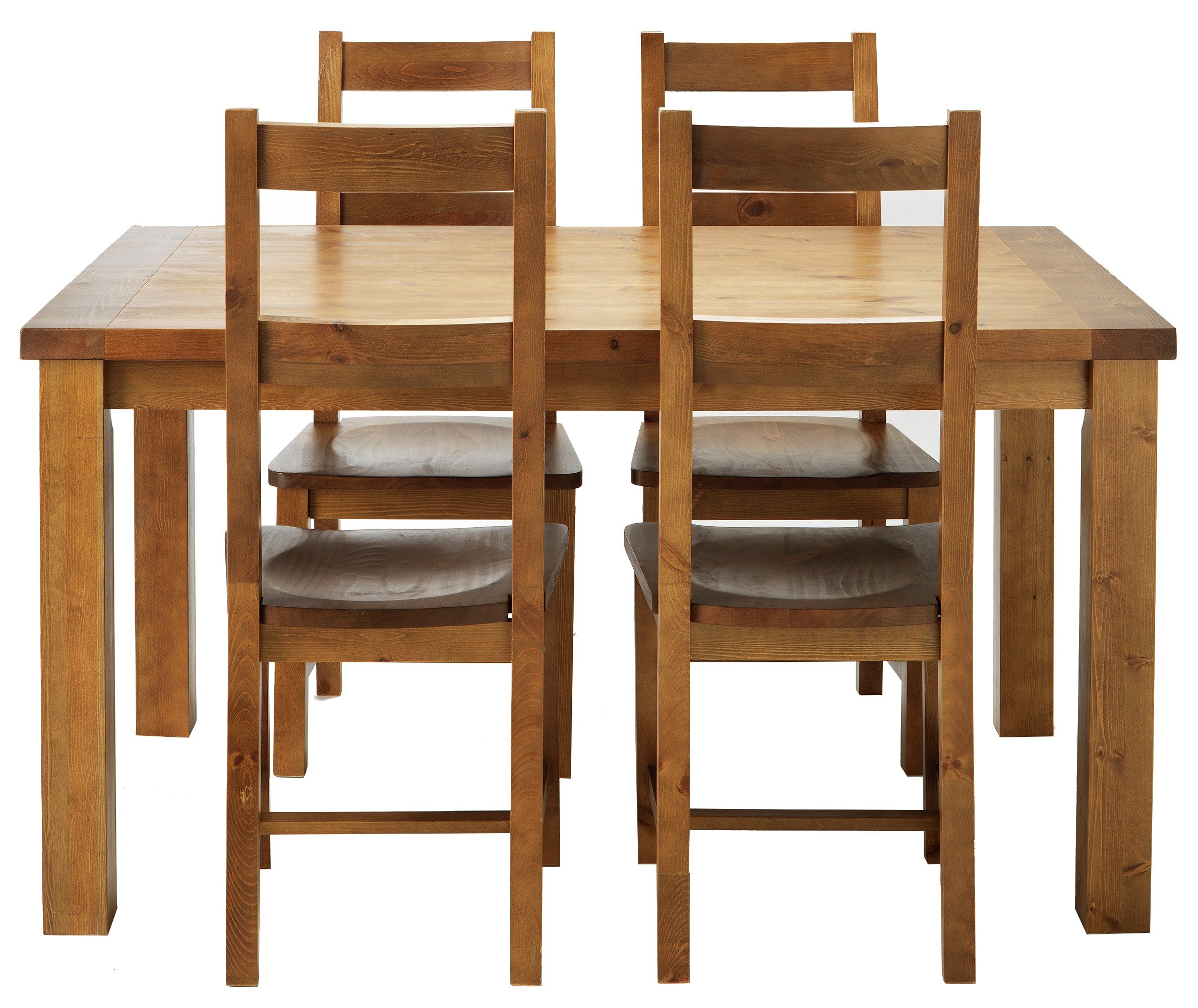 Collection Arizona Solid Pine Dining Table & 4 chairs - Pine Review