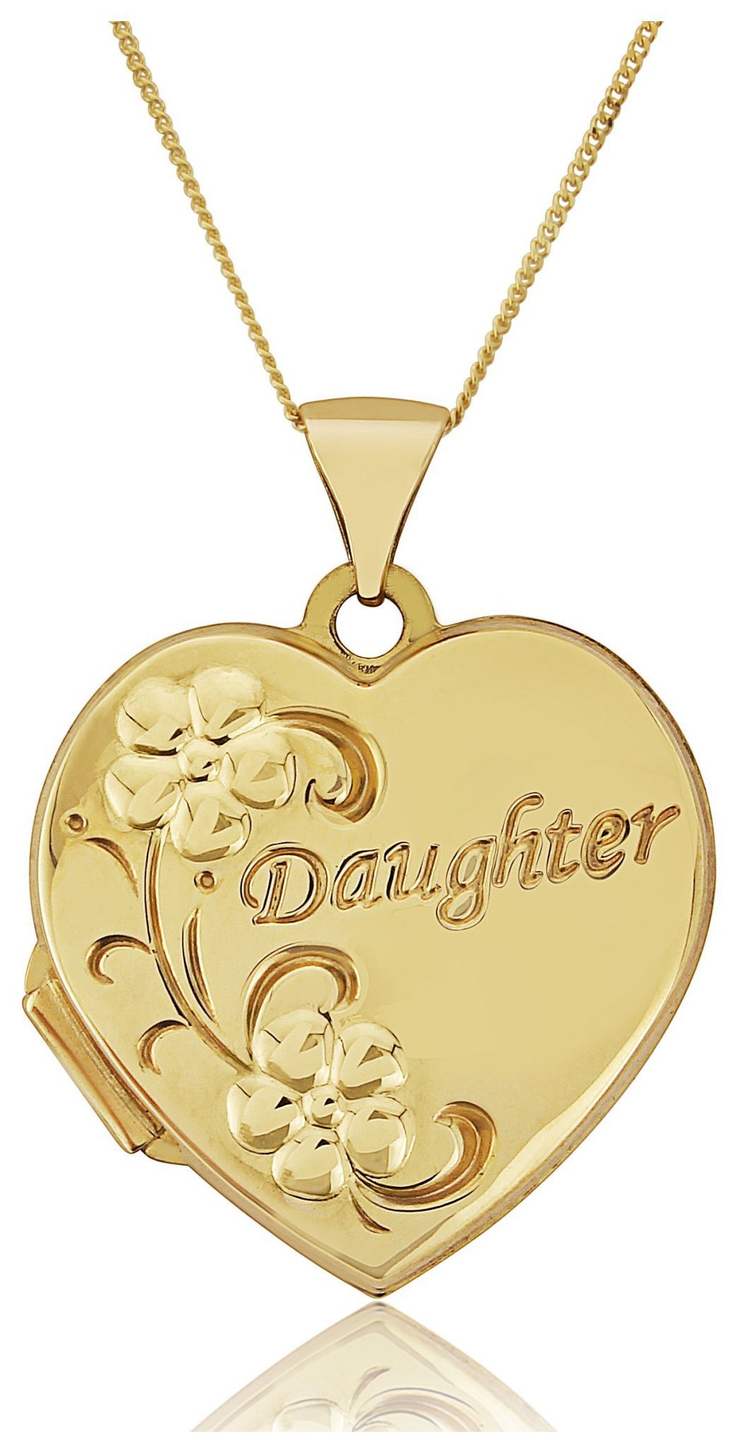 9 Carat Gold - Daughter Heart Locket Pendant. Review