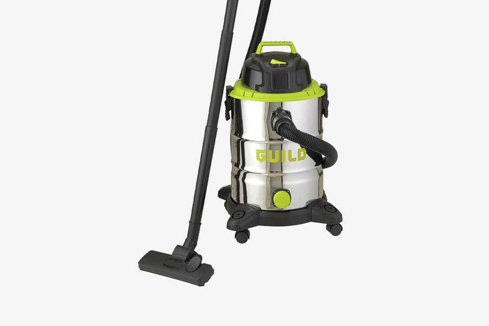 A steel Guild vacuum cleaner.