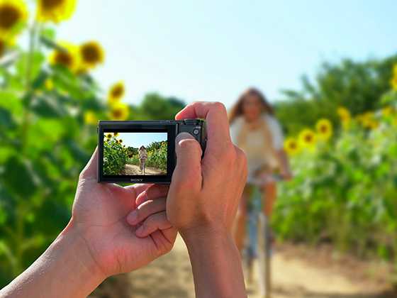 A human holding a camera.