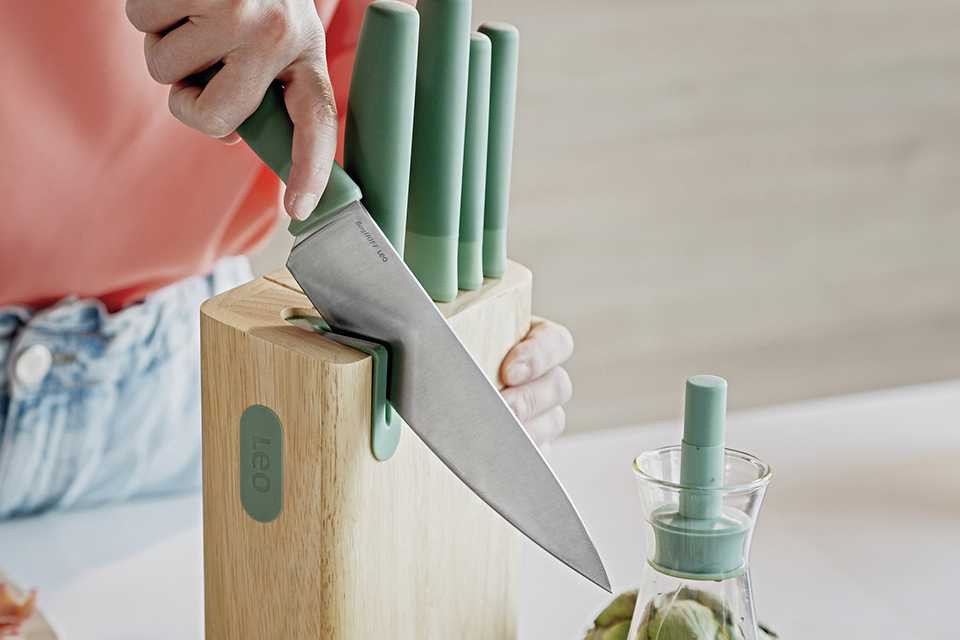BergHOFF Leo Forest 6 Piece Knife Block Set - Green.